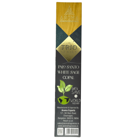 Räucherstäbchen AROMA Trio Palo Santo, Weißer Salbei und Copal - Trio Serie 1 Packung 15gr.