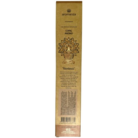 Sahumerios Magistrales Copal Andino Incenso Aromanza Argentina 8 barrette spesse con Resine Naturali - Abbondanza
