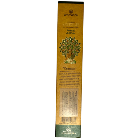 Incenso magistrale Gelsomino dal Paese Incenso Aromanza Argentina 8 barre spesse con resine naturali - Gratitudine