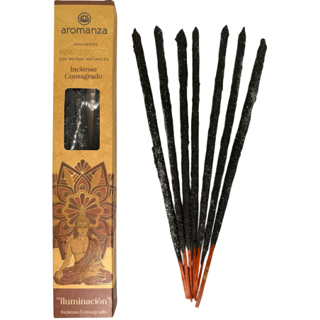 Incenso Consagrado Master Incense Aromanza Argentina 8 barras grossas com Resinas Naturais - Iluminação