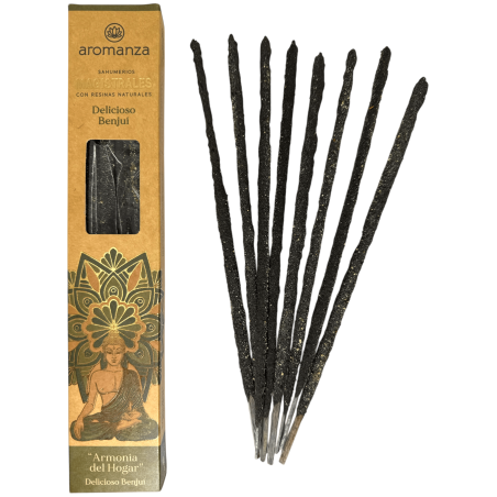 Masterful Incense Benzoin Delicious Incense Aromanza Argentina 8 thick bars with Natural Resins - Armonia Hogar