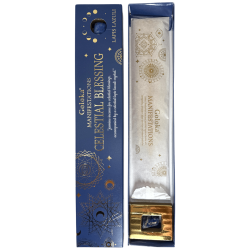 Goloka Incense Manifestations Heavenly Blessing Jasmine Incense with Lapis Lazulí Mineral - 15gr.