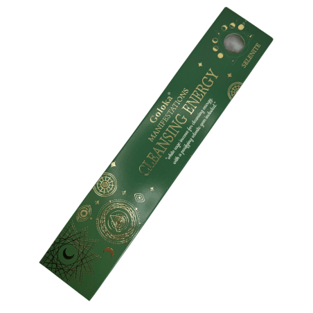 Goloka Rökelse Manifestationer Energy Cleansing White Sage Rökelse med Selenite Mineral - 15gr.