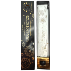 Encens Goloka Manifestations Aura Protection Encens Patchouli avec Obsidienne Noire Minérale - 15gr.