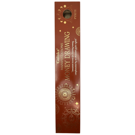 Incienso Goloka Manifestacions Atrae Dinero Incienso Canela amb Mineral de Pirita - 15gr.