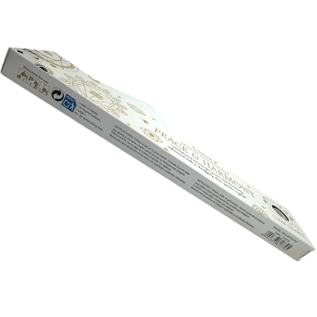 مظاهر بخور Goloka السلام والانسجام بخور خشب الصندل مع معدن الكوارتز الصخري - 15 غرام.