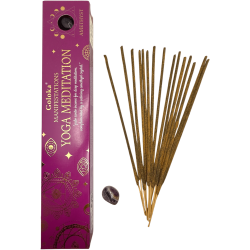 Goloka Tămâie Manifestări Yoga Meditație Palo Santo Tămâie cu Ametist Mineral - 15gr.