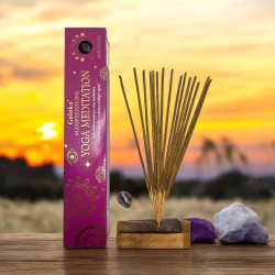 Goloka Wierook Manifestaties Yoga Meditatie Palo Santo Wierook met Amethist Mineraal - 15gr.