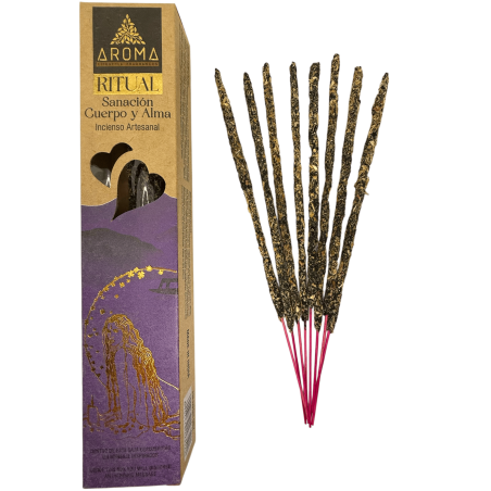 Encens Healing Body & Soul AROMA Artisan Encens - Boîte de 20 grammes avec message inspirant