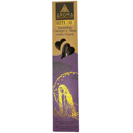 Weihrauch Heilung Körper & Seele AROMA Artisan Räucherstäbchen - 20 Gramm Schachtel mit inspirierender Botschaft