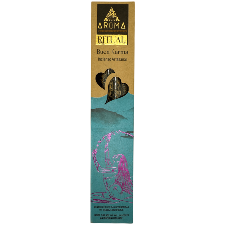 بخور Good Karma Ritual AROMA Artisan Incense - علبة 20 جرام مع رسالة ملهمة