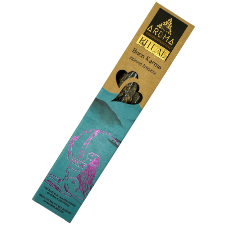 بخور Good Karma Ritual AROMA Artisan Incense - علبة 20 جرام مع رسالة ملهمة