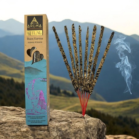بخور Good Karma Ritual AROMA Artisan Incense - علبة 20 جرام مع رسالة ملهمة