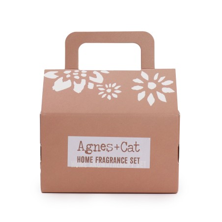 مجموعة هدايا عطر مغربية من Agnes & Cat - موقد زيت ، شموع عطرية وشمعة شاي