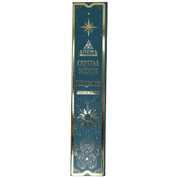 Türkis Räucherstäbchen AROMA Räucherstäbchen Kit Kristall - Räucherstäbchen mit Mineralien - 1 Schachtel mit 20gr.