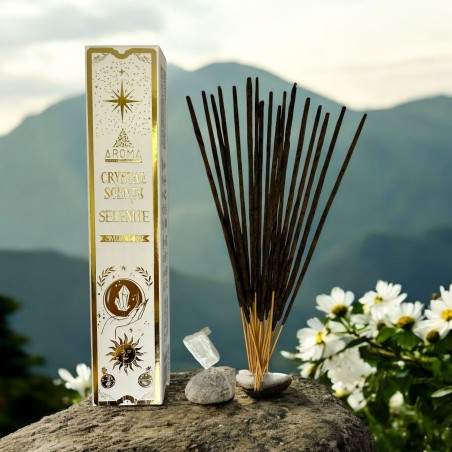مجموعة البخور السيلينيت AROMA لطخة البخور كريستال - أعواد البخور بالمعادن - 1 علبة 20 غرام.