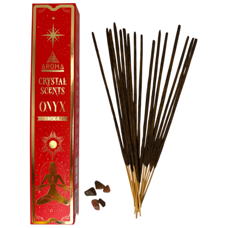 أونيكس البخور AROMA طقم تلطيخ البخور كريستال - أعواد البخور بالمعادن - 1 علبة 20 غرام.