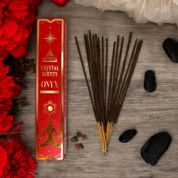 オニキスインセンス イ AROMA スマッジ キット インセンス クリスタル - ミネラル入りのお香 - 20gr の 1 箱。