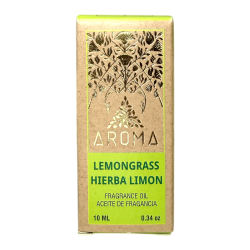 Aceite de Fragancia Lemongrass Aroma Fragrances Hierba de Limón 10ml.