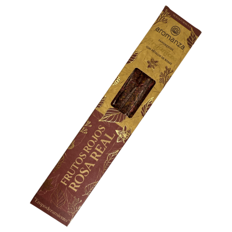 Sahumeri Orgànic Fruits Rojos i Rosa Real amb Pètals de Rosa Aromanza Argentina - 6 varetes naturals - Empoderament