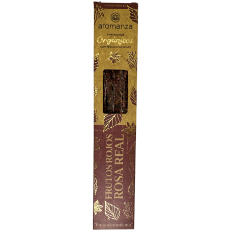 Fruits Rouges Bio et Rose Royale aux Pétales de Rose Aromanza Argentina - 6 sticks naturels - Empowerment