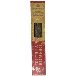 Bio Erdbeer und Rosmarin Räucherei mit Rosmarinblättern Aromanza Argentina - 6 natürliche Sticks - Good Energy