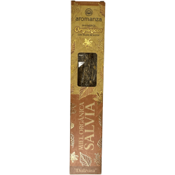 Organic Sahumerio Organiczny Miód i Szałwia z Liśćmi Szałwii Aromanza Argentyna - 6 naturalnych patyczków - Słodycz