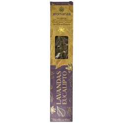 Organic Lavender and Eucalyptus Smoke with Eucalyptus Leaves Aromanza Argentina - 6 natural sticks - Meditation