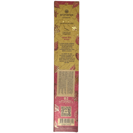 Biologische Berry Kiss Wierook met Rozenblaadjes Aromanza Argentina - 6 natuurlijke stokjes - Sweetness of Home