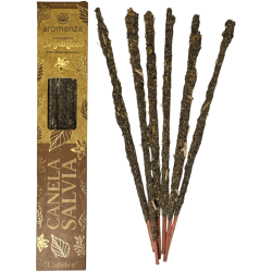 Ekologiskt rökeri med kanel och salvia med salviablad Aromanza Argentina - 6 naturliga pinnar - Värme