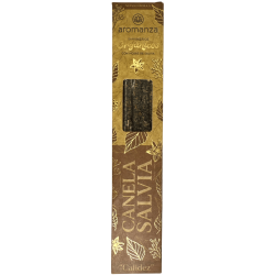 Affumicatoio biologico alla cannella e salvia con foglie di salvia Aromanza Argentina - 6 bastoncini naturali - Calore