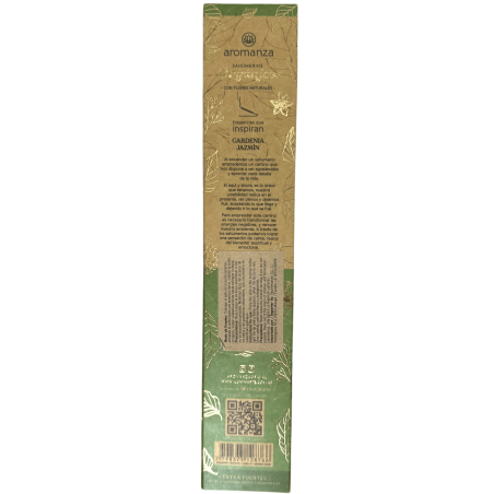 Affumicatoio biologico Gardenia e Gelsomino con Fiori Naturali Aromanza Argentina - 6 bastoncini naturali - Placer