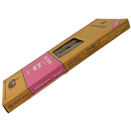 Mini Encens Palo Santo Good Wave à la Rose Royale Aromanza Argentina - 8 Fumées Durée 40min - Love