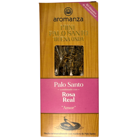 Mini Palo Santo Tămâie Good Wave cu Aromă de Trandafir Regal Argentina - 8 Fumuri 40min durată - Dragoste
