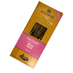 Mini Incenso Palo Santo Good Wave con Rosa Reale Aromanza Argentina - 8 Fumi durata 40min - Love