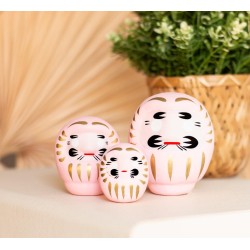 Daruma Pink Small Affection - Japão Tradicional - Boneca de Propósito