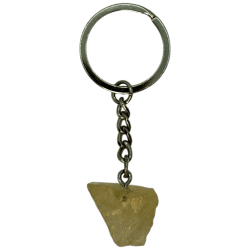 Citrino Raw Mineral Keychain - Felicità, Prosperità e Gioia