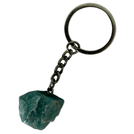 Amazonite Raw Mineral Breloc - Calmant, Ameliorează stresul și anxietatea