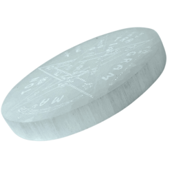 Placă de selenit cu gravură Tetragrama 10cm