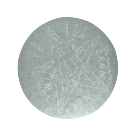 Seleniet plaat met Tetragrammaton gravure 10cm