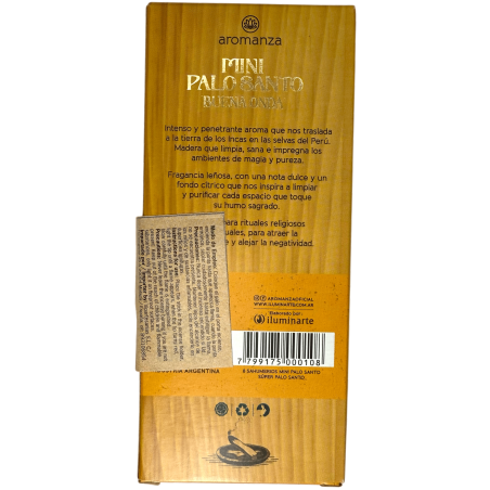 Mini Palo Santo Good Wave Super Palo Santo Tămâie Aromanza Argentina - 8 Fumuri 40min durată