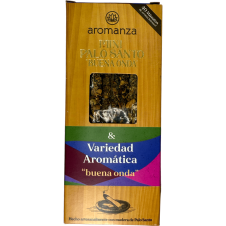 Mini Palo Santo Wierook Buena Onda Aromatische Variëteit Argentinië - 8 Sahumerios 40min duur - Buena Onda