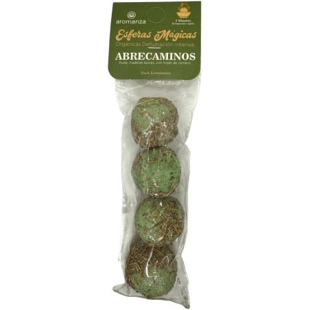 Esferas Mágicas Abre Caminos Aromanza Argentina - 4 bombitas defumación Ruda, Maderas Dulces y Hojas de Romero