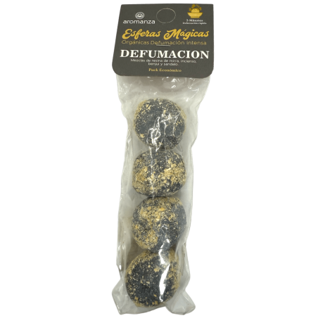 Esferas Mágicas Defumación Aromanza Argentina - 4 bombitas defumación Mirra, Incienso, Benjuí y Sandalo
