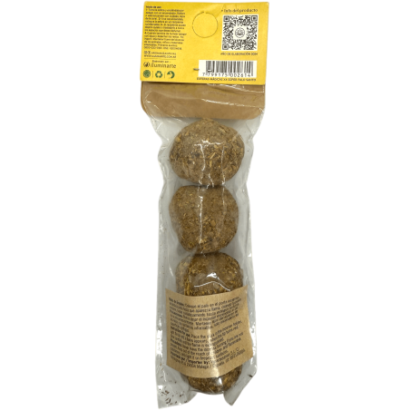 Super Palo Santo Magic Spheres Aromanza Argentina - 4 Bombas de Fumaça Âmbar, Almíscares, Madeiras Orientais e Palo Santo