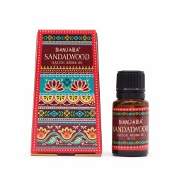 Huile parfumée au bois de santal Banjara 10ml.