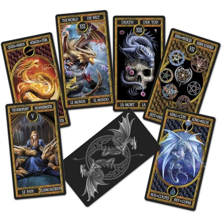 Tarot Dragon de Anne Stokes - Fournier - 78 cartas a todo color y folleto de instrucciones