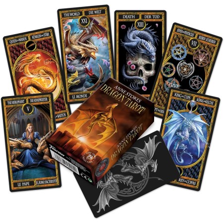 Tarot Dragon de Anne Stokes - Fournier - 78 cartas a todo color y folleto de instrucciones
