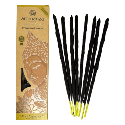 Incenso Tibetano Limão Abre Caminhos de Incenso Aromanza Argentina - Incenso artesanal 8 palitos artesanais extra grossos