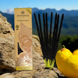 Incenso Tibetano Limão Abre Caminhos de Incenso Aromanza Argentina - Incenso artesanal 8 palitos artesanais extra grossos